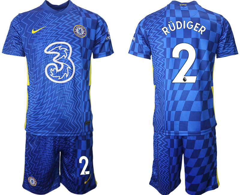Men 2021-2022 Club Chelsea FC home blue #2 Nike Soccer Jerseys->juventus jersey->Soccer Club Jersey